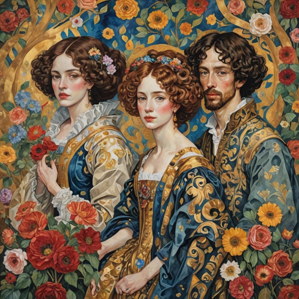 Recycled Art in Gouache and Watercolor Style