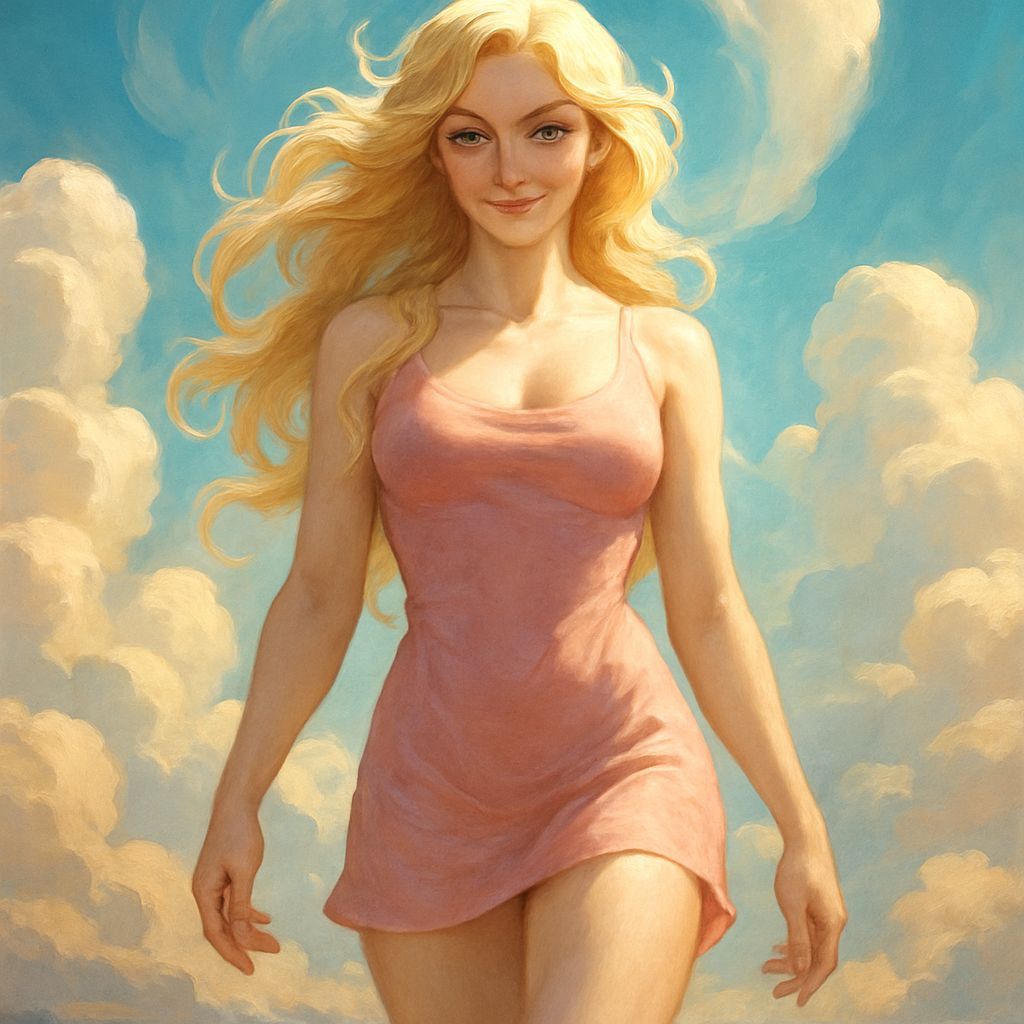 Anime Style Aphrodite Approaching Heaven