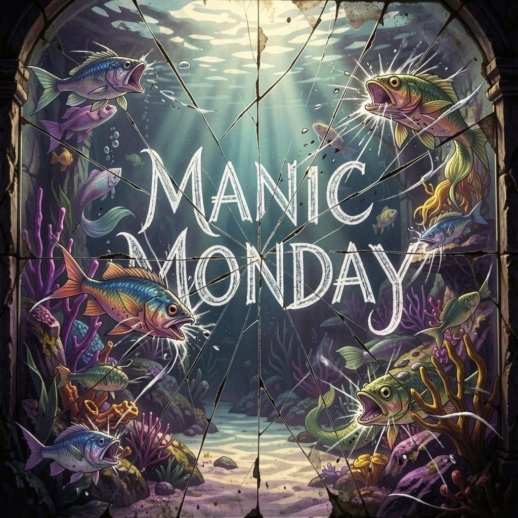 Manic Monday Message on Cracked Aquarium Glass