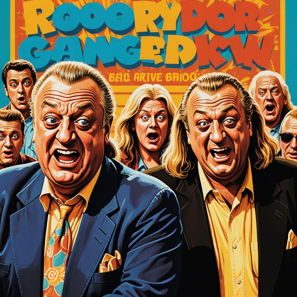 Retro Comedy Poster of Two Comedians at School