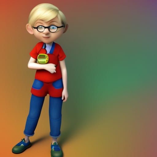 Nerd Girl with Glasses: Pixar-Style 3D Art