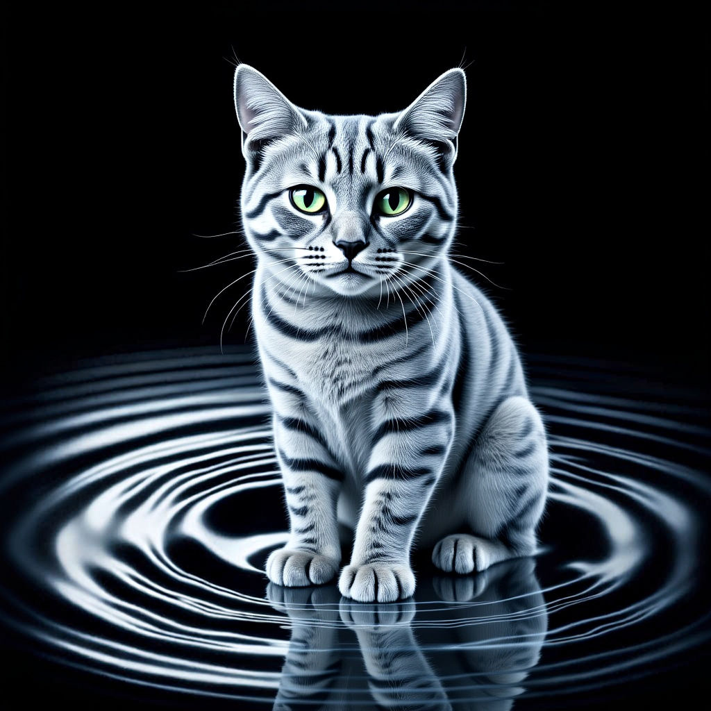 A delicate violin formed from clear, rippling water, with in...