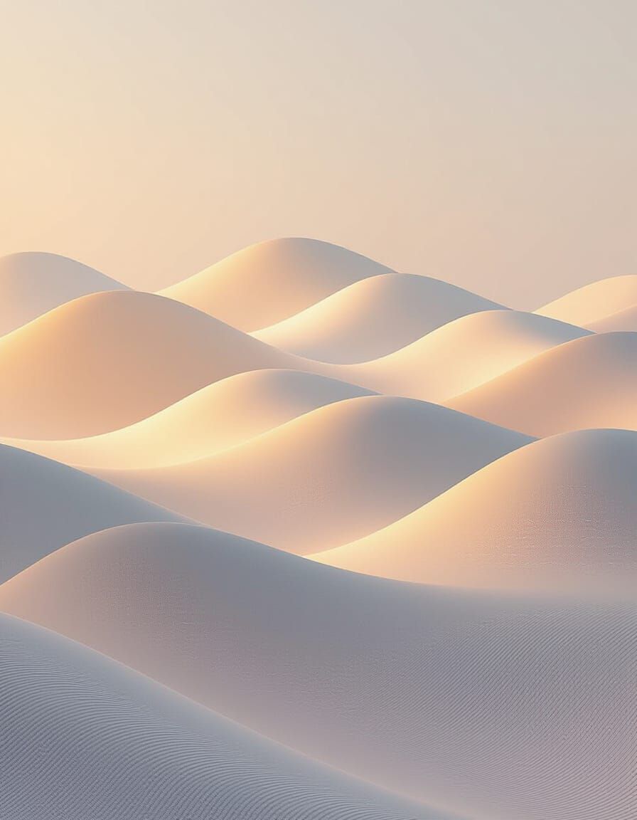 Dreamlike Landscape of Light and Shadow in Op Art Style