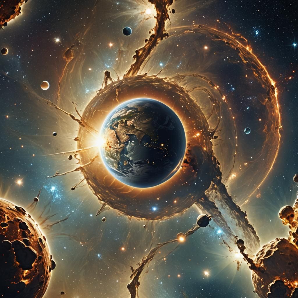 Distant Exoplanet in Pleiades as Matte Painting