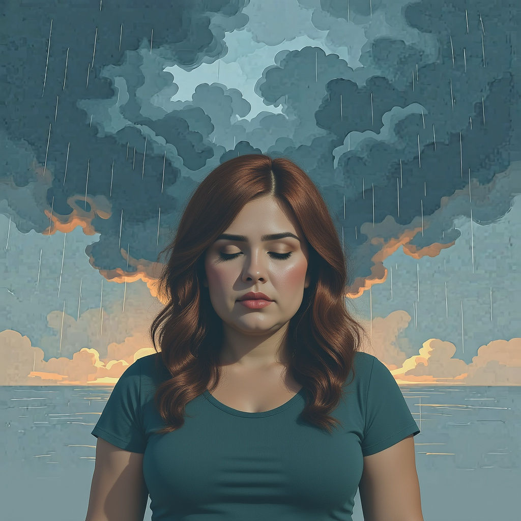 Abstract Expression of Anxiety, Fear, and Sadness