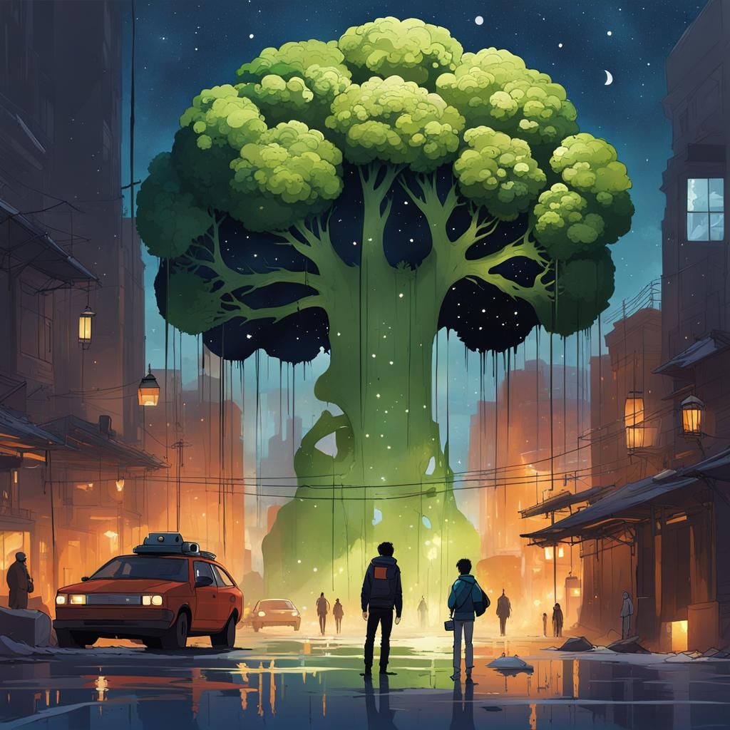 Intergalactic Space Broccoli Art