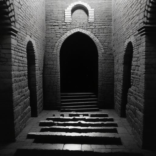 Abstract Shadow Landscape in Expressionist Style