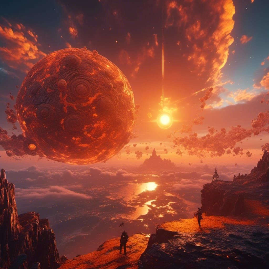 Ramon Dancing at Sunset: Detailed Matte Painting