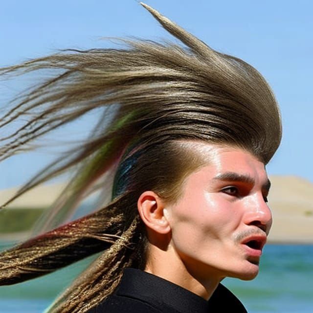 Rainbow Mullet Hairstyle