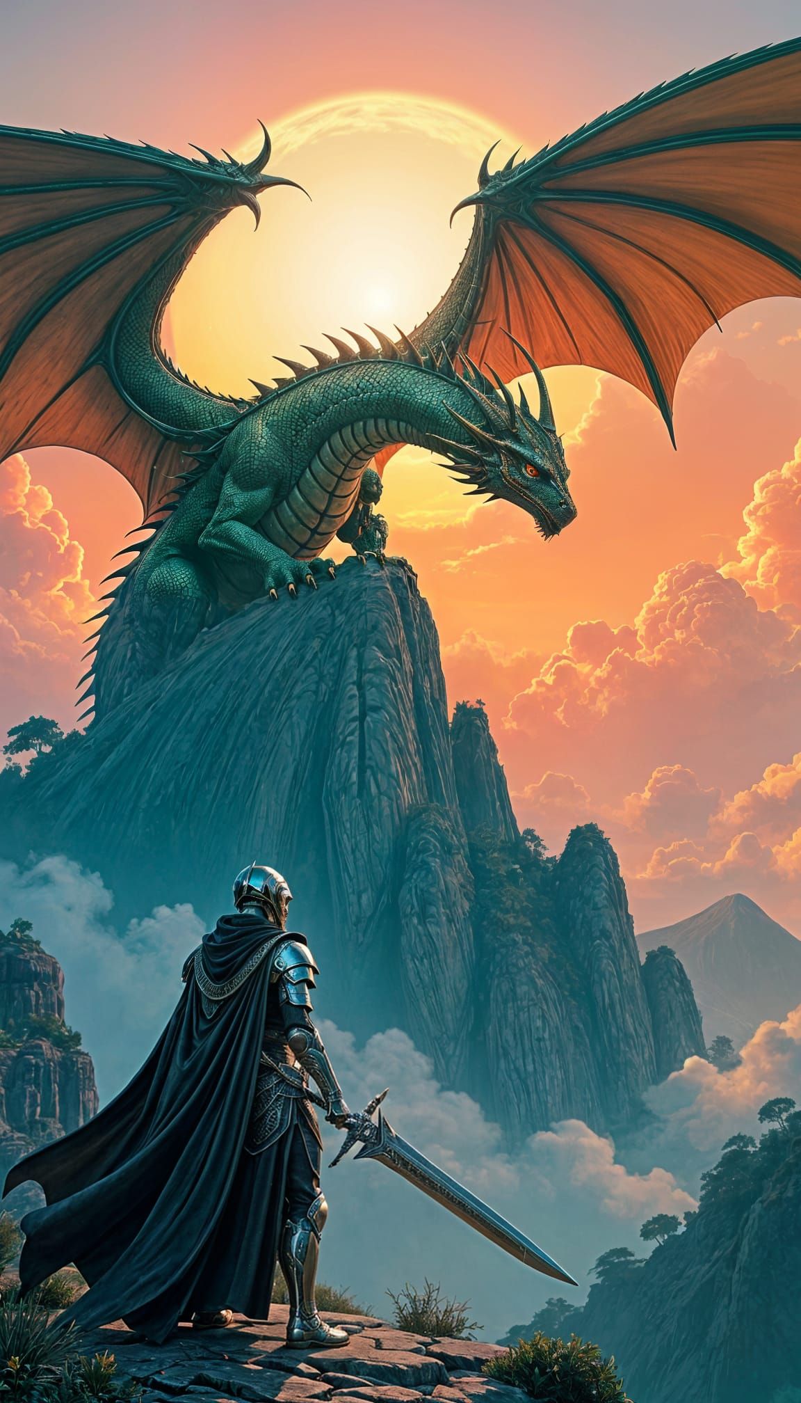 Dragon and Warrior: Cyberpunk Meets Fantasy