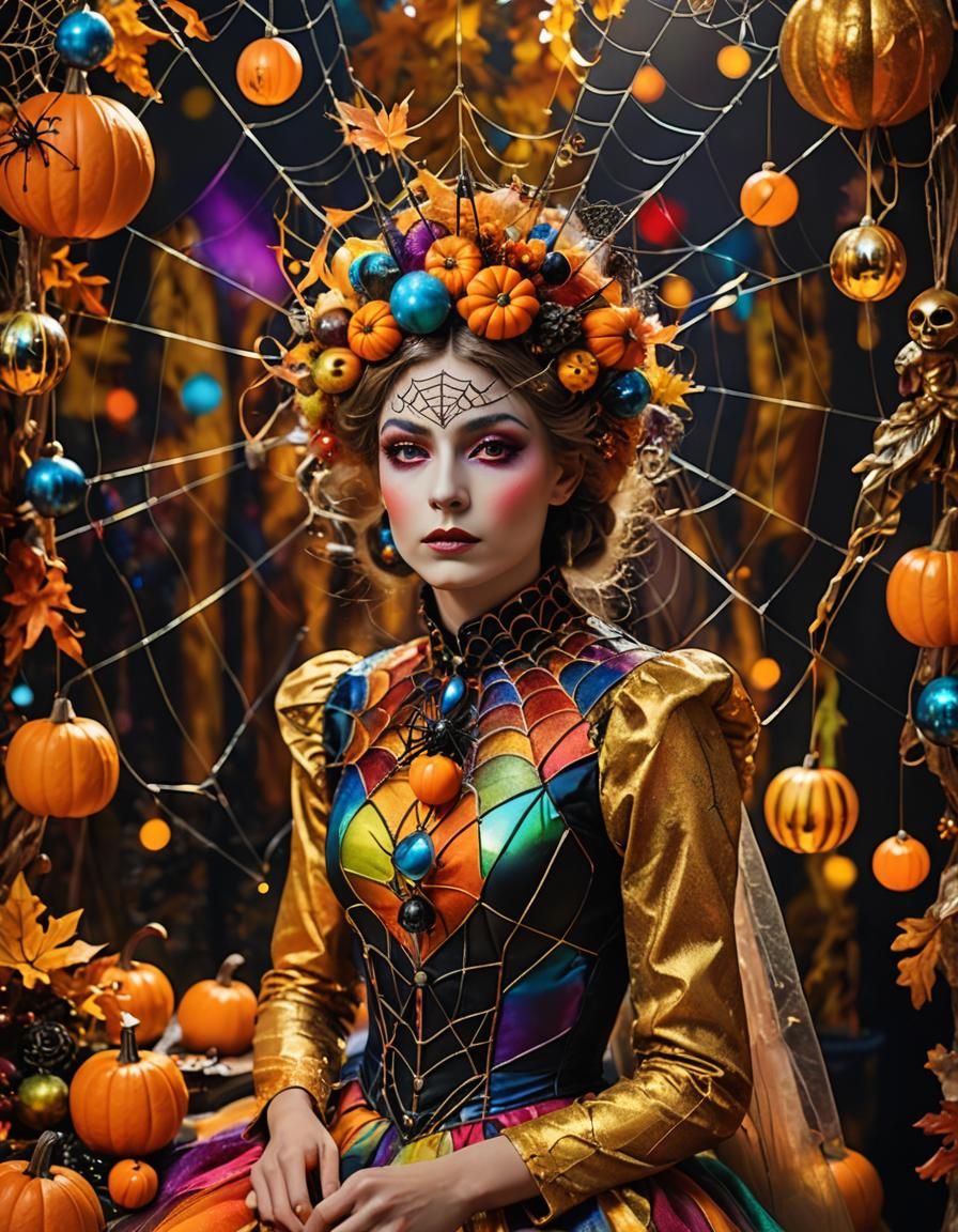 Autumn Dreamer in Surreal Mixed-Media Collage