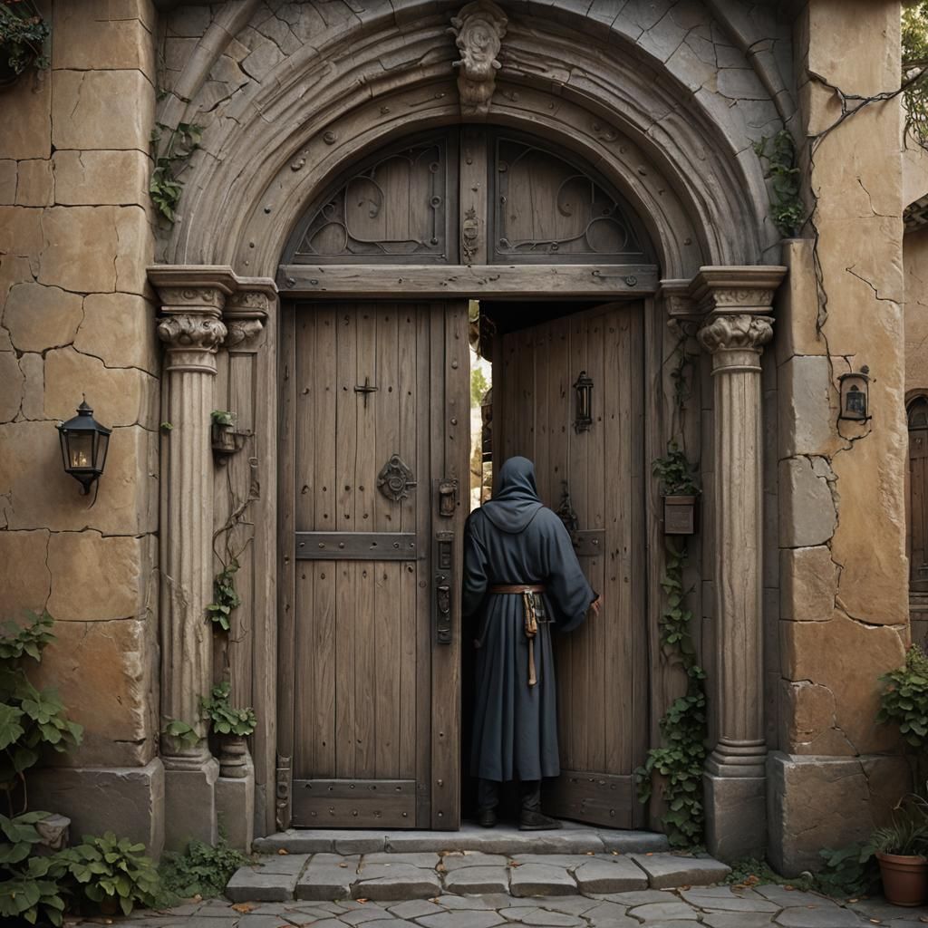 Jesus Knocks: Symbolic Matte Painting