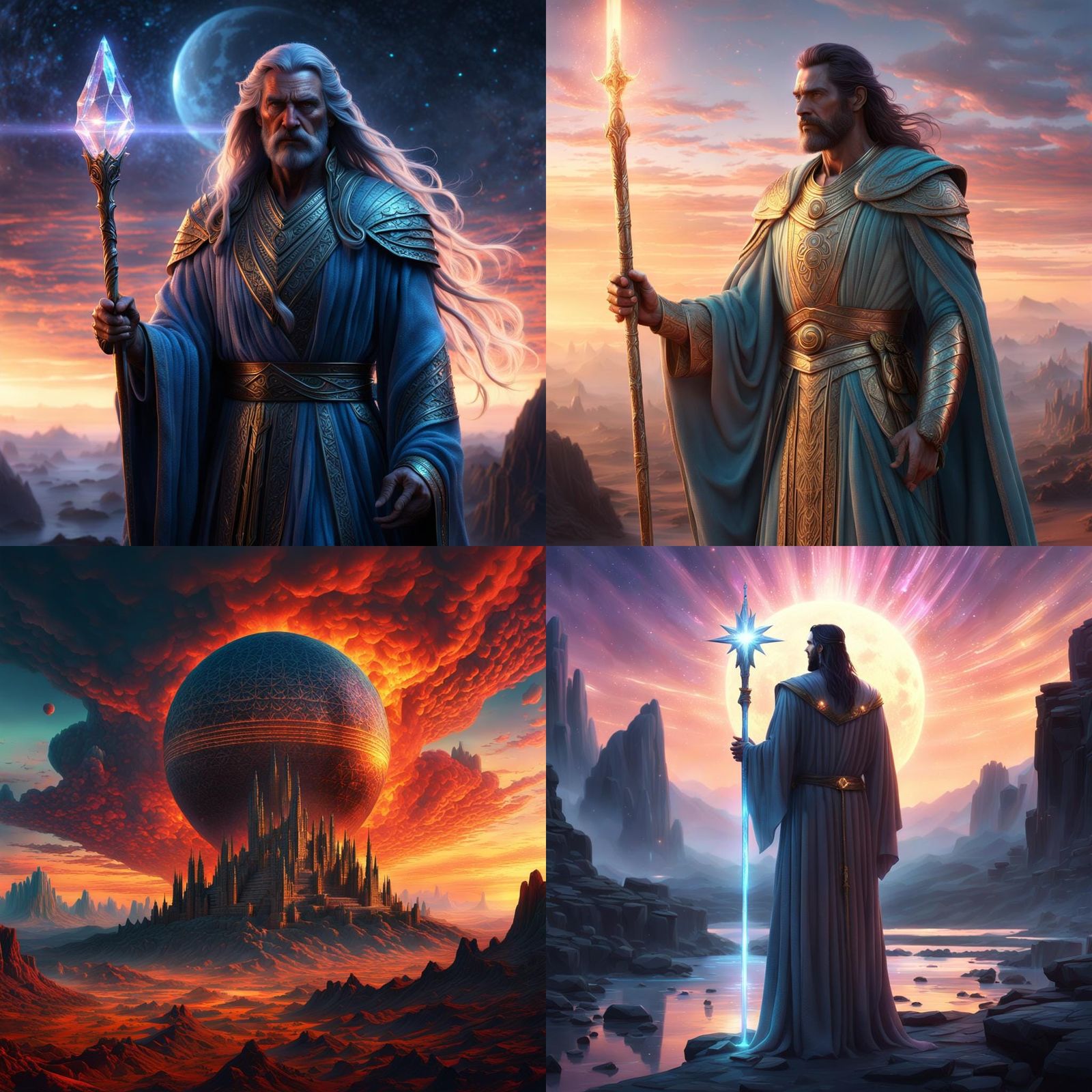 Ethereal God of Creation with Luminous Skin