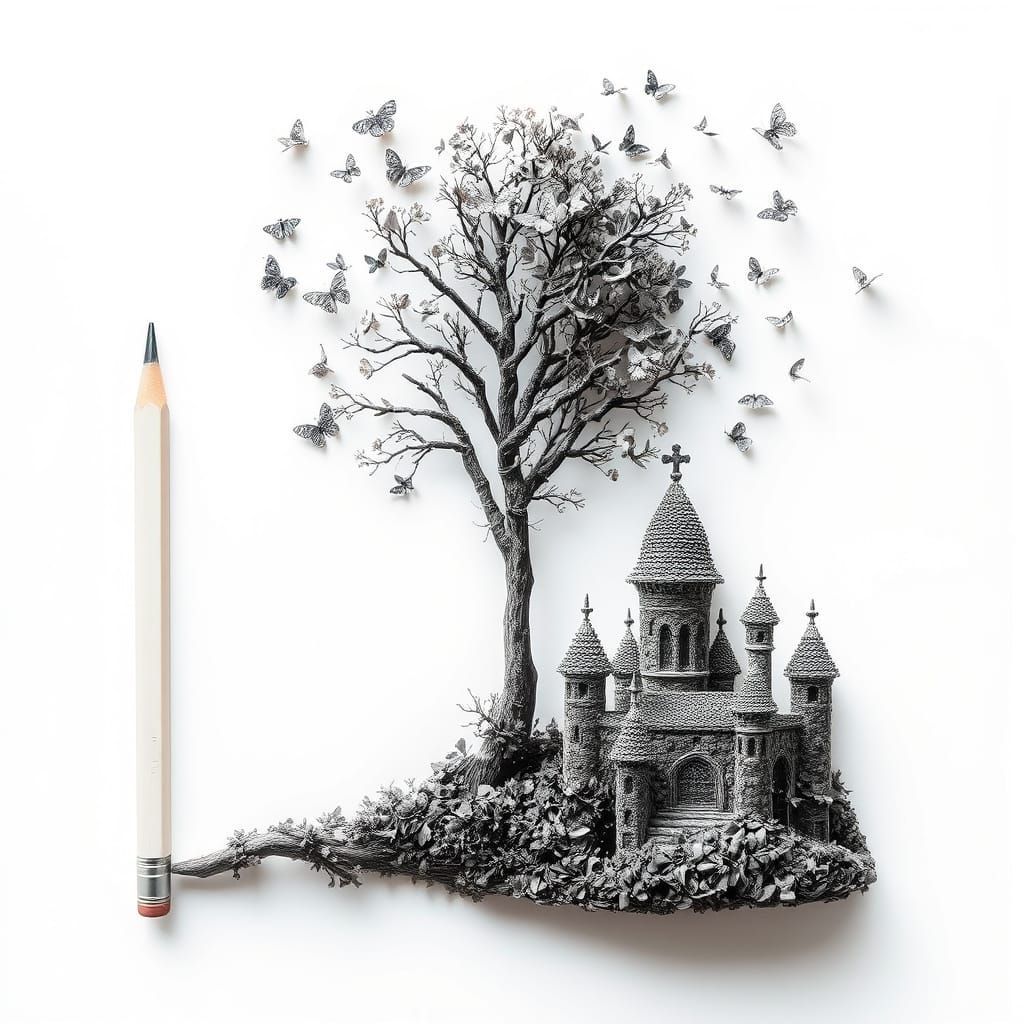 Pencil Transforms into Living Art