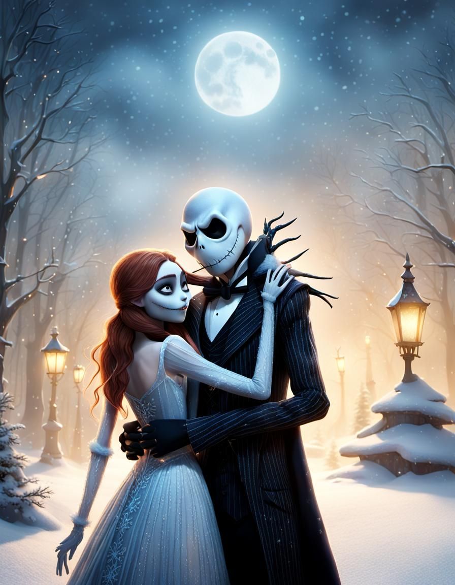Jack and Sally's Winter Embrace: A Gothic Romance