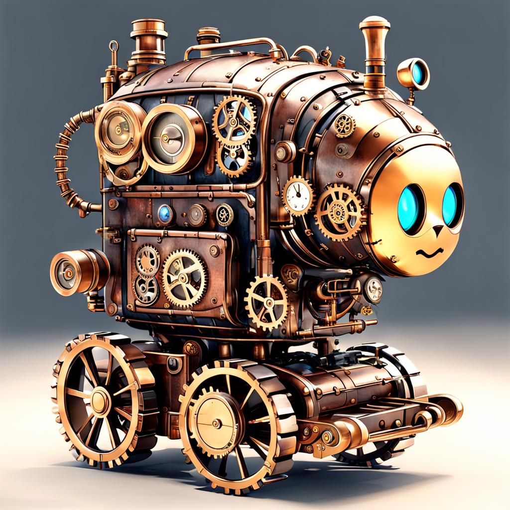 Steampunk Chatbot Engine: A Digital Art Creation