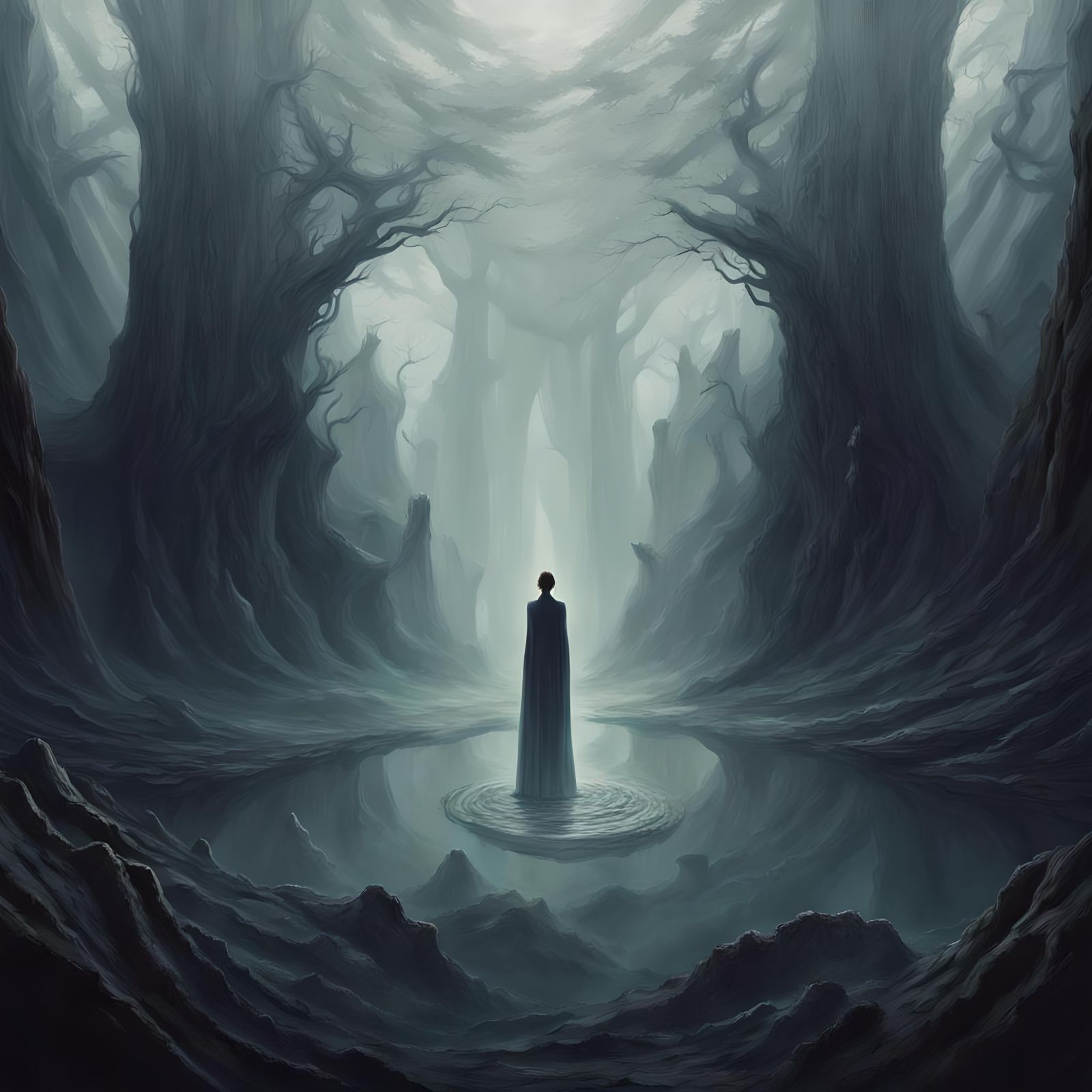 Surreal Abyss Gazing Back into the Viewer