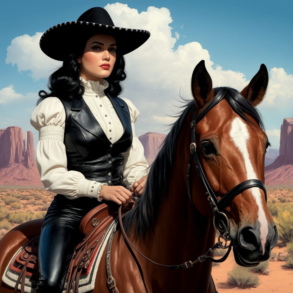 Sensual Desert Siren in 1950s Paperback Cover Style