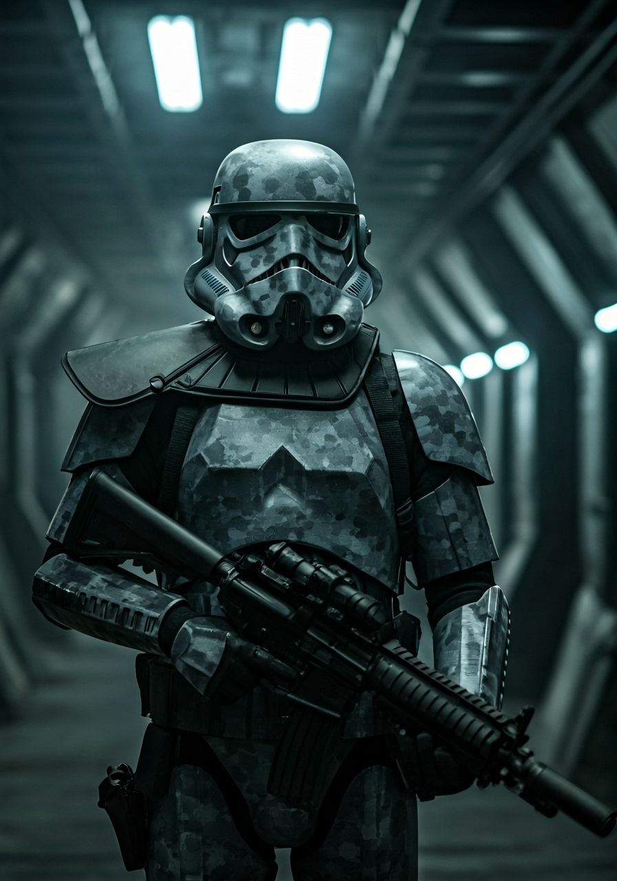 Futuristic U.S. Army Sergeant in Sci-Fi Armor