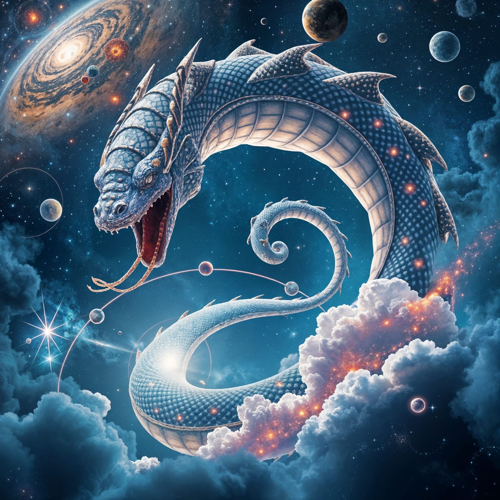 Celestial Ouroboros: A Starry Serpent