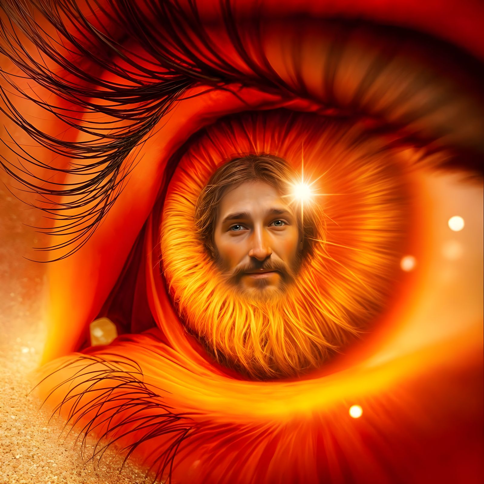 Eye Reflecting Jesus: A Spiritual Vision