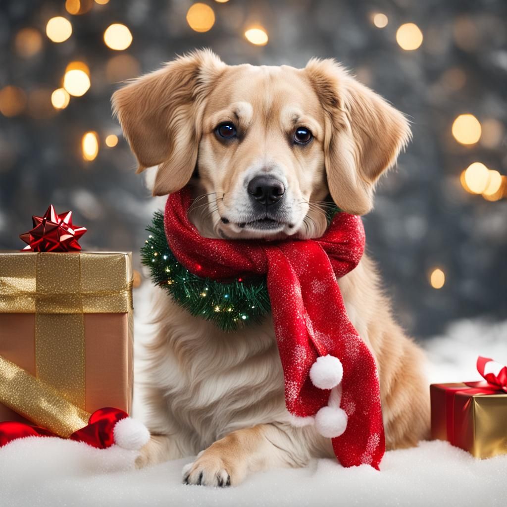 Cheerful Christmas Canine Delight