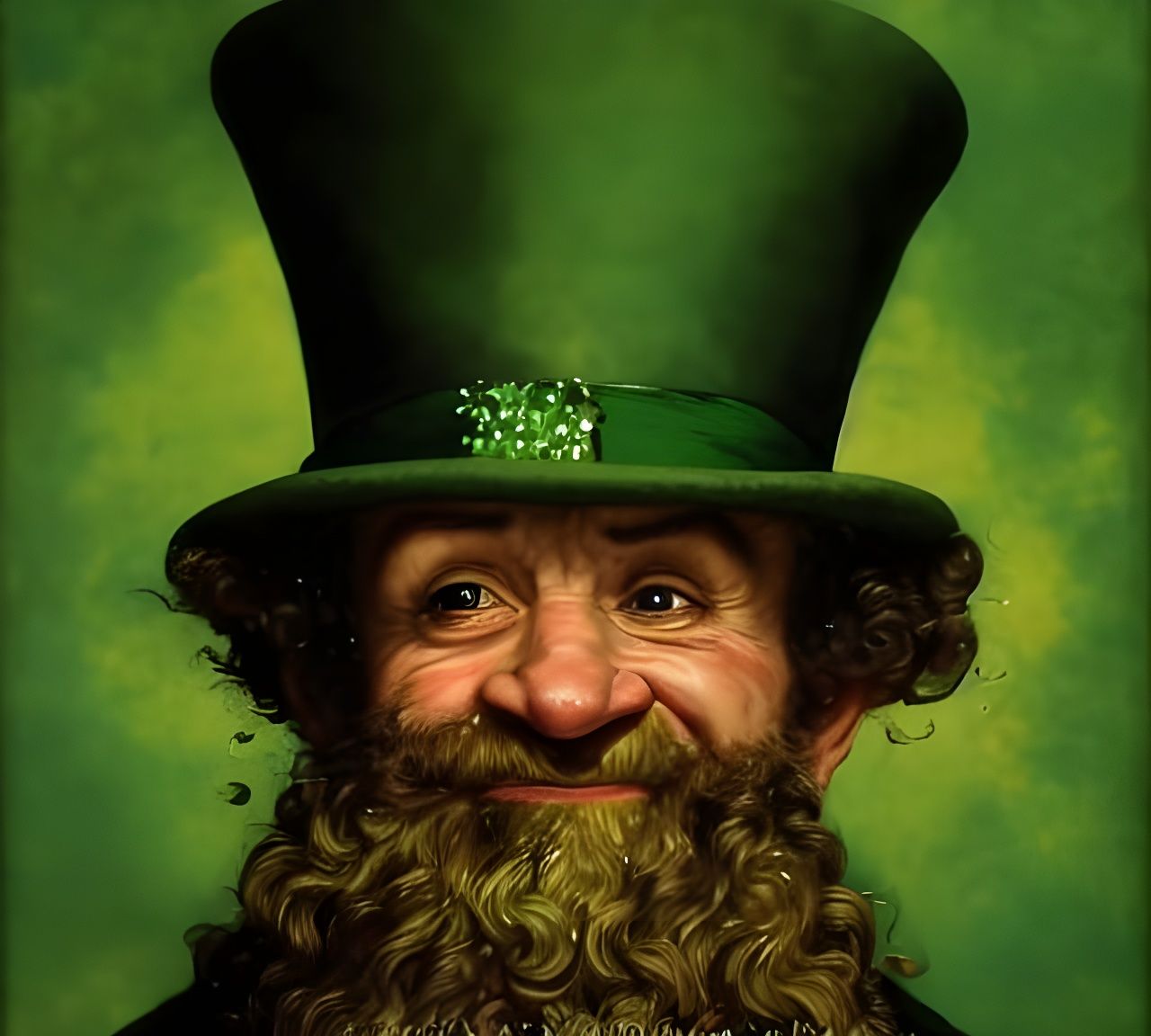Leprechaun Portrait in Renaissance Romanticism Style