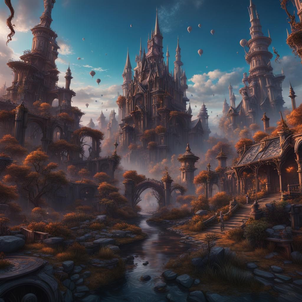 Fantastical Castle Matte Painting in Unreal Engine 5