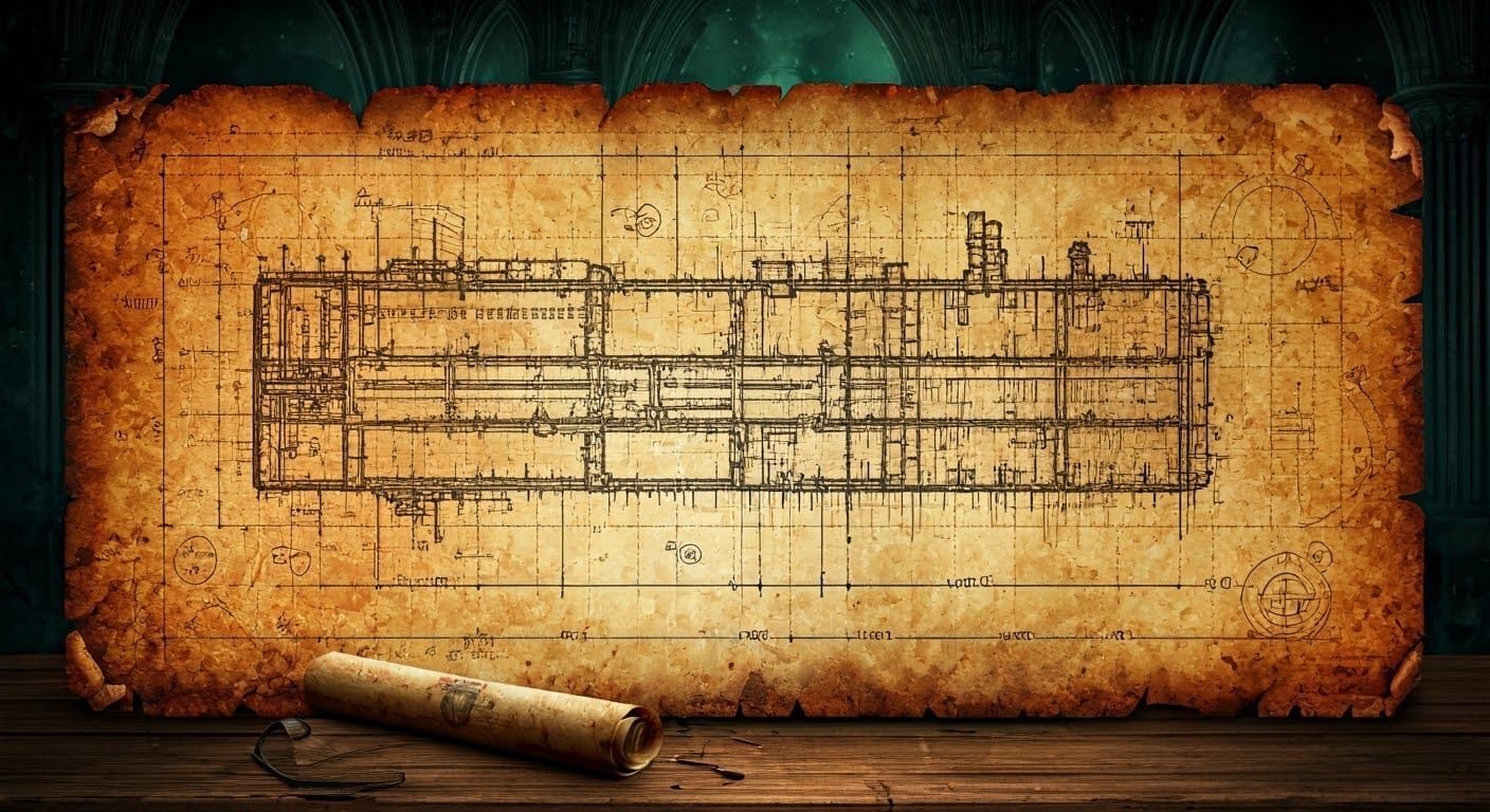 Warhammer 40k Industrial Complex in Watercolor