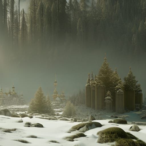 Dramatic Springtime Scene in Russia: Digital Matte Painting