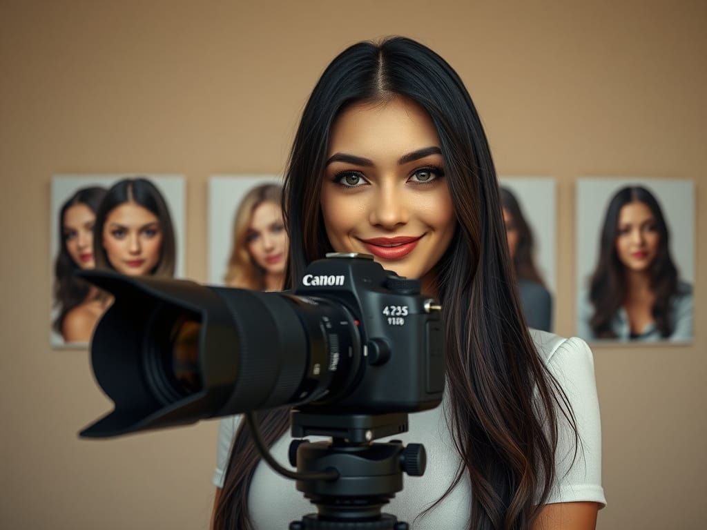 Woman Contemplating Her Artistic Vision