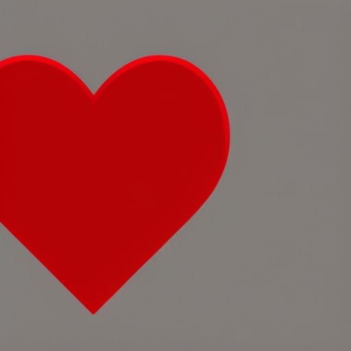 Bold Red Heart in Pop Art Style