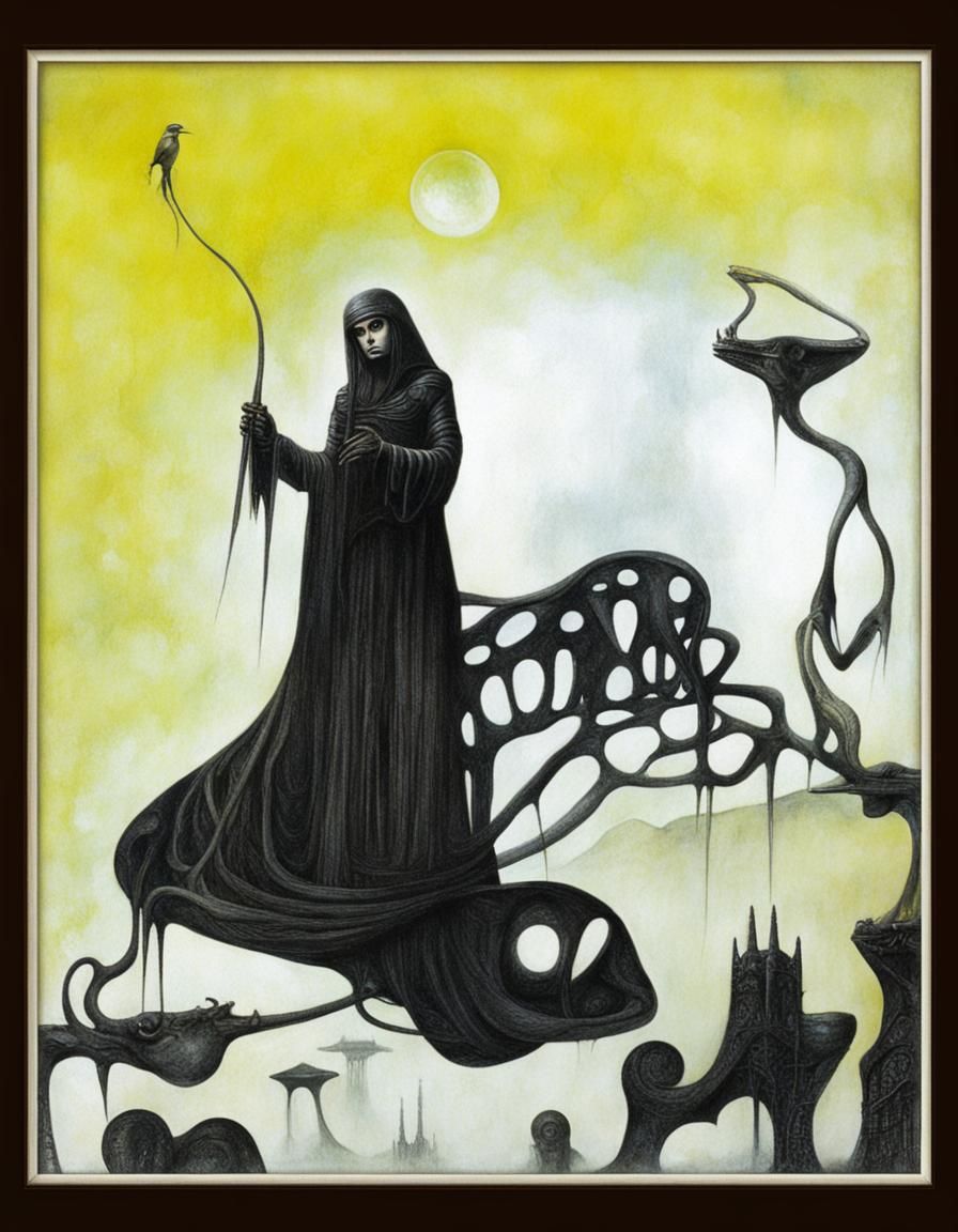 Gothic Retrofuturism in Giger Style