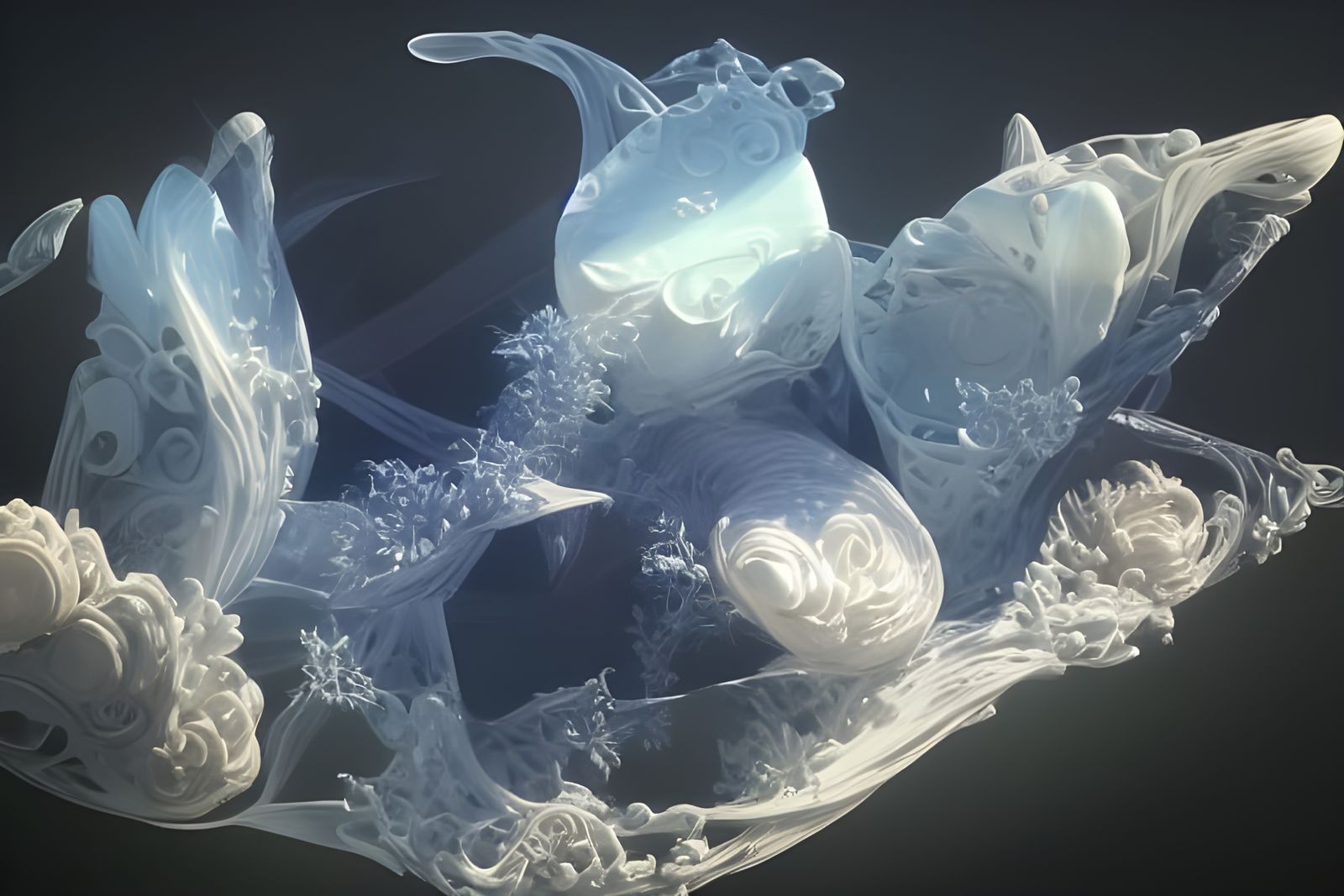 Surreal Flowers in Intricate 3D Render
