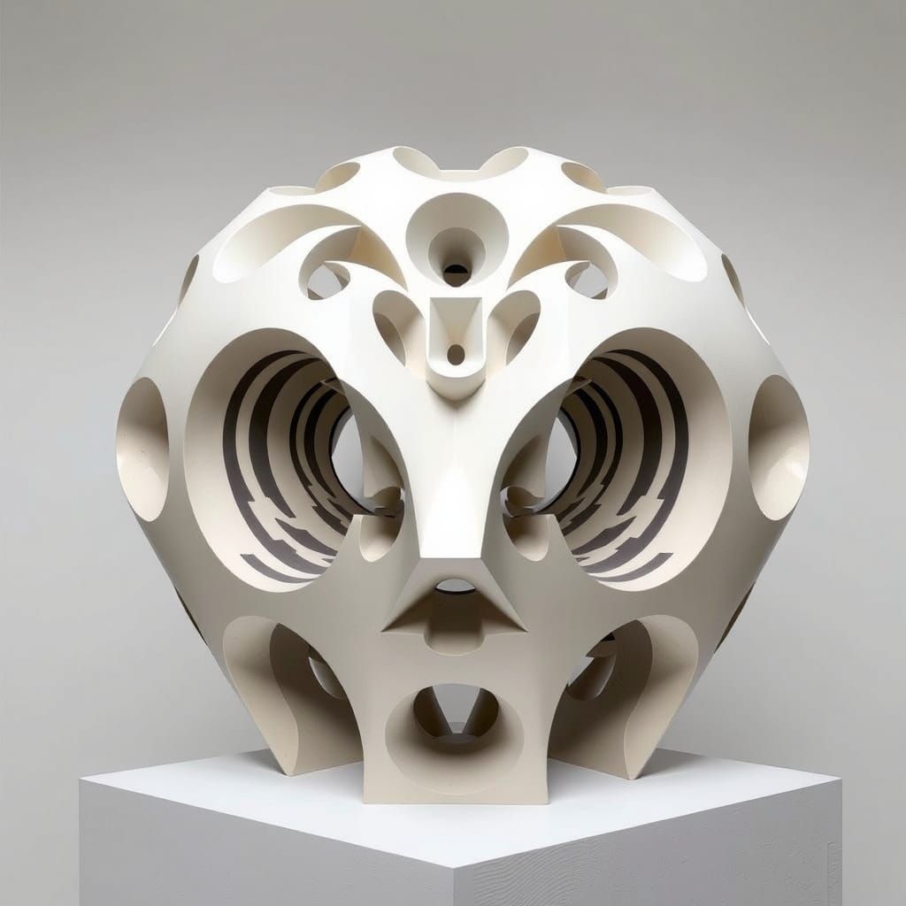 Mind-Bending Optical Illusion Sculpture in Minimalist Style