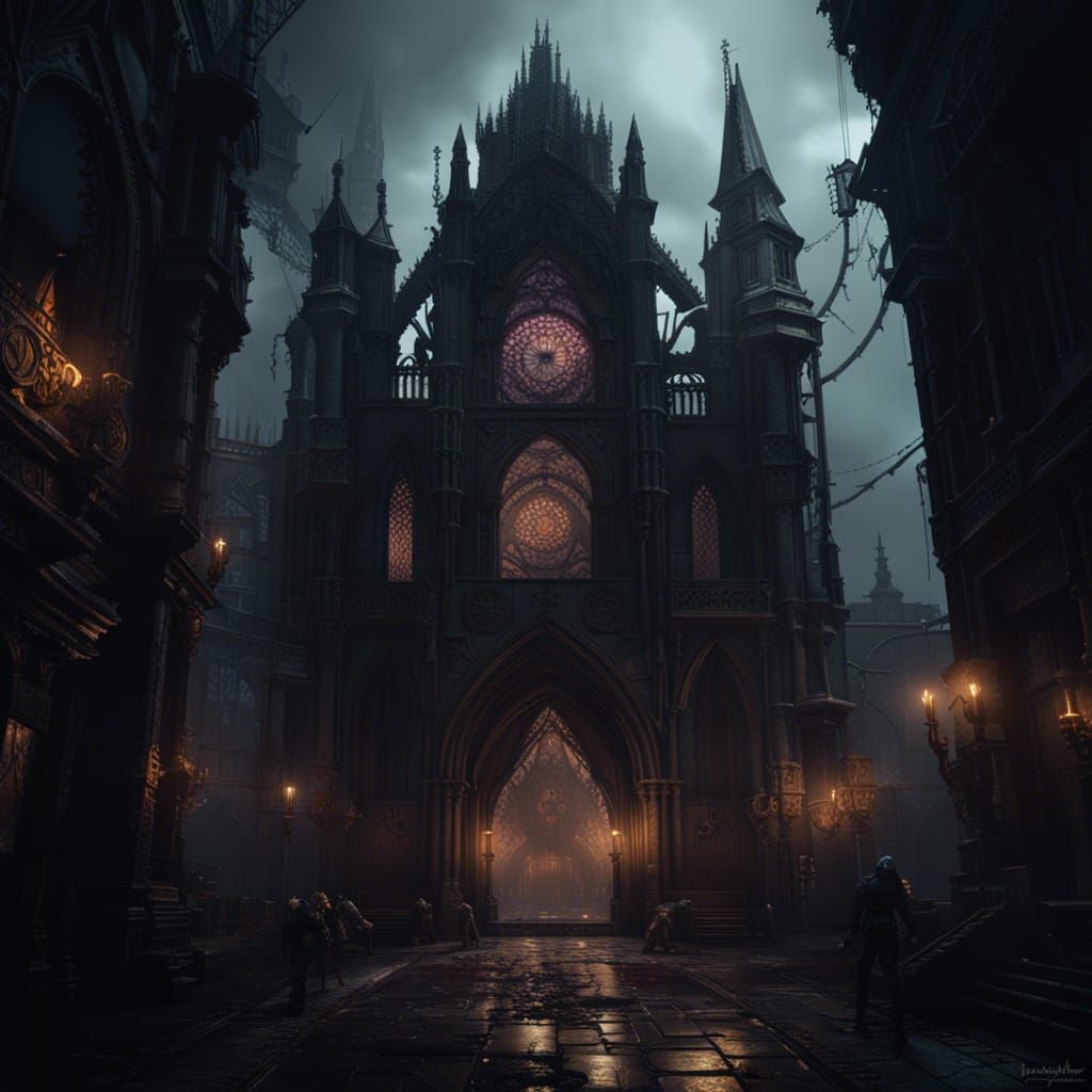 Dark Gothic Dystopia: Fantasy Art Masterpiece