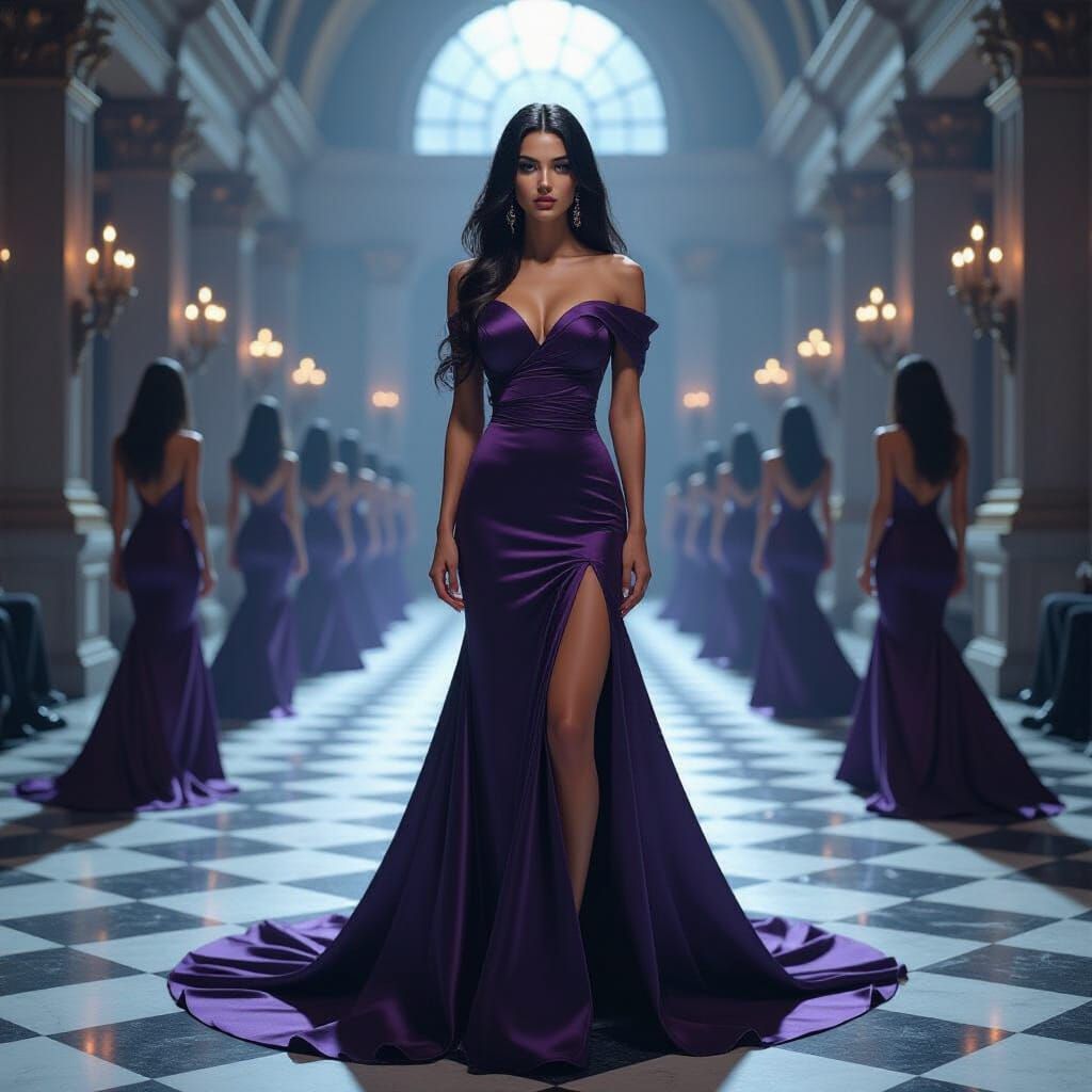 Serpentine Nyarlathotep in Grand Hall: Hyperrealistic Photog...