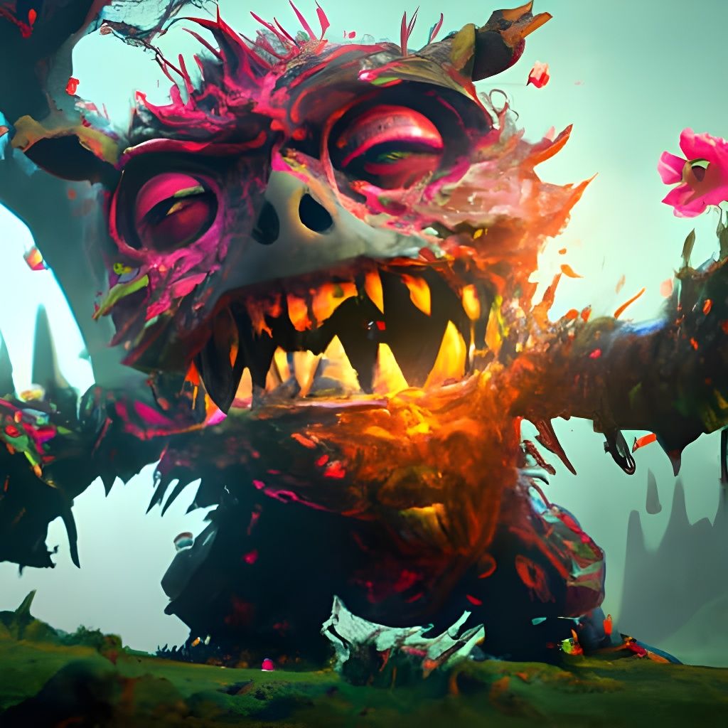 Detailed Meat Monster Matte Painting