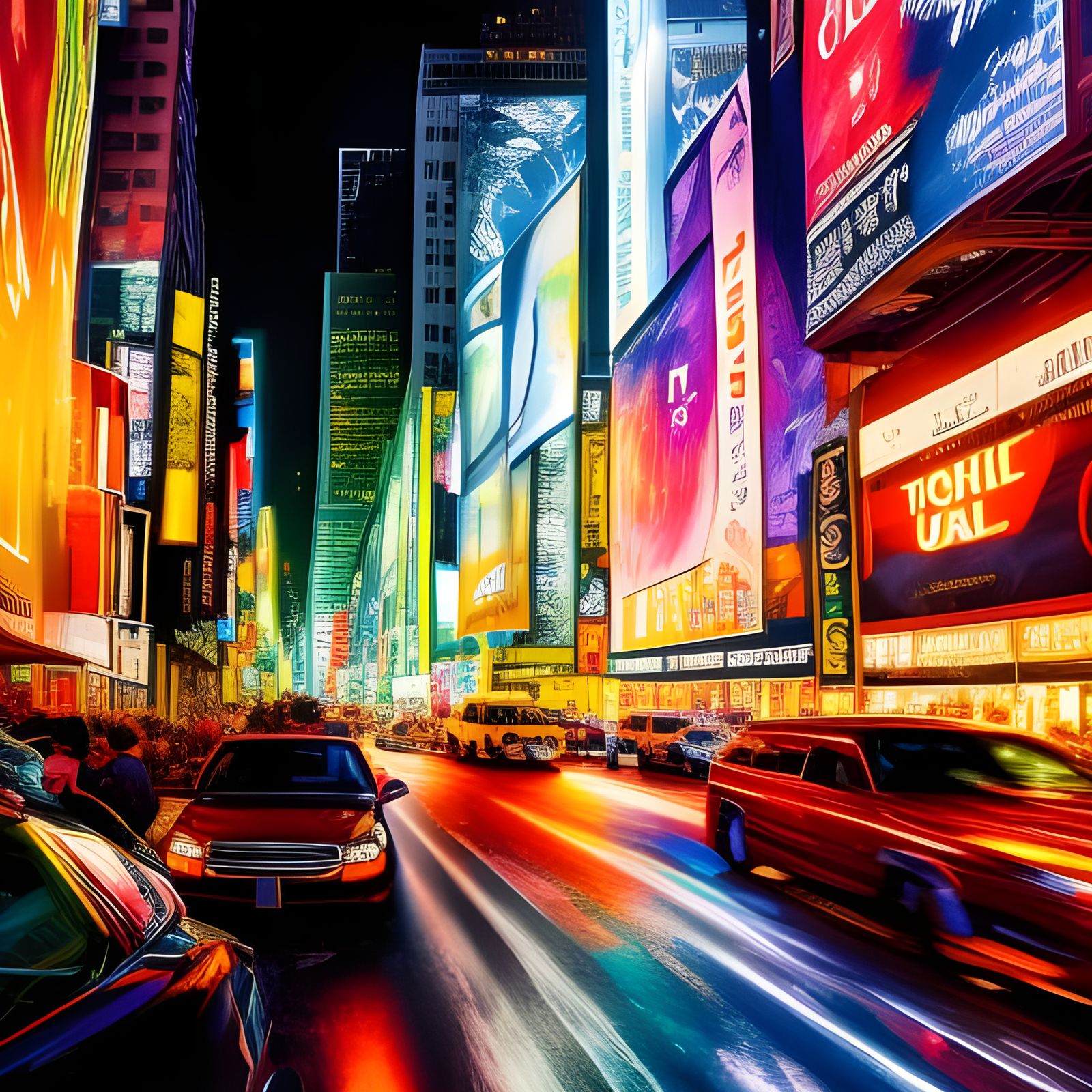 New York City in Colorful Ink Illustration