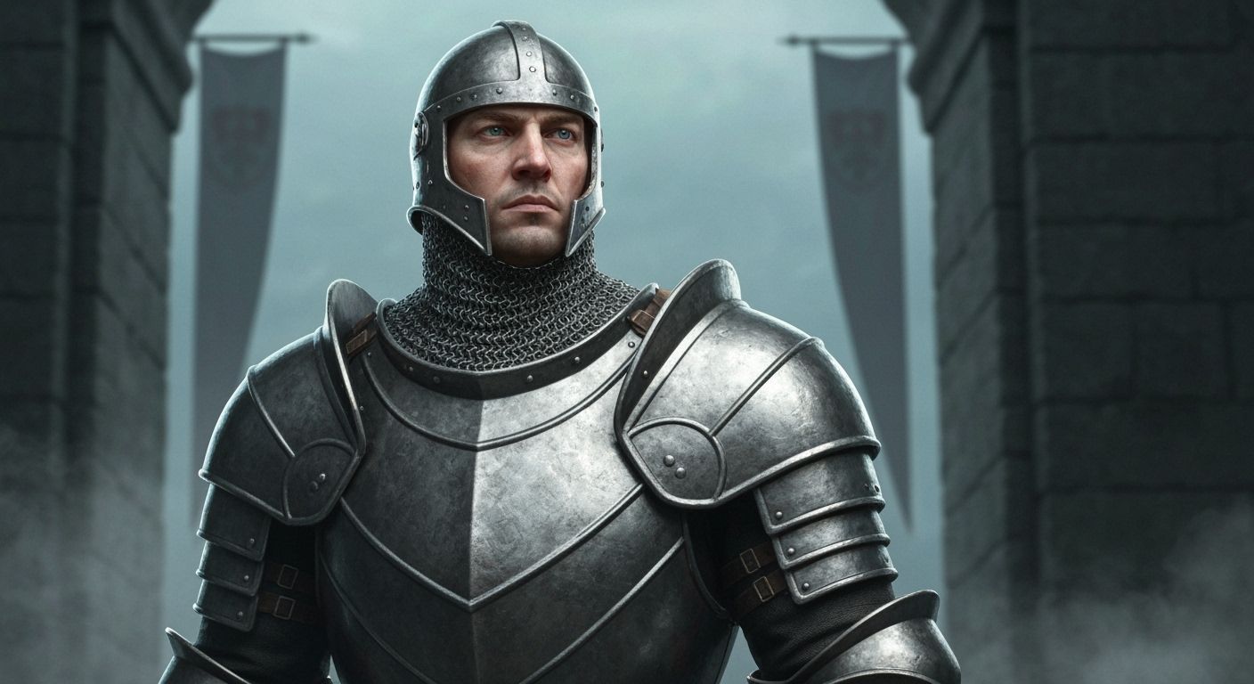 Medieval Knight Portrait in Cinematic Concept Art Style