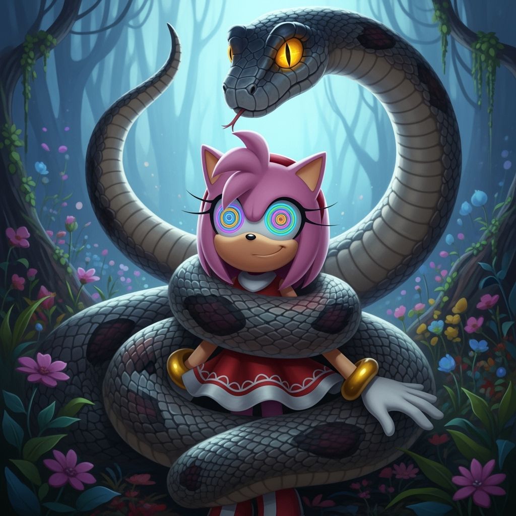 Hypnotized Amy Rose with Ringed Eyes