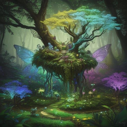 Vibrant Forest Nature Party Splash Art