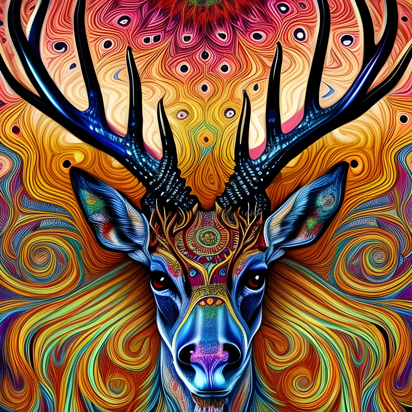 Beautiful Deer- Psychedelic Art