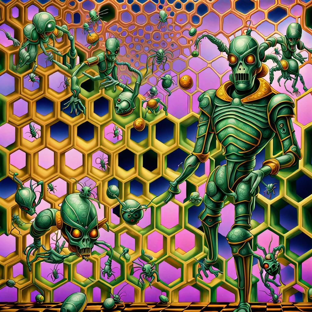 green jesters building ants out of platinium gold and diamon...