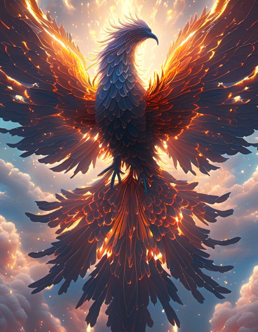 Crystalline Phoenix Ghost in Dark Academia Style