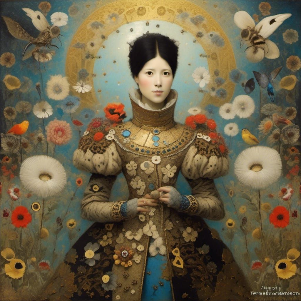 Surrealistic Oil Painting in the Style of Symbolist Masters