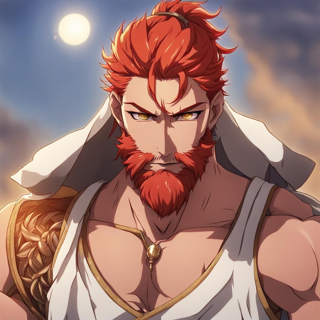 Arabian Warrior Portrait in Anime Style