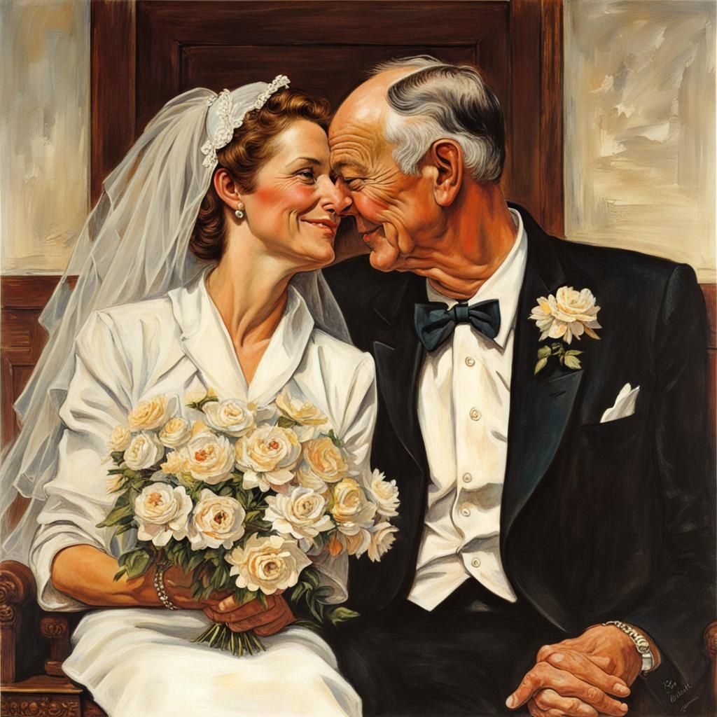 Timeless Love: A Couple's Journey in Rockwell Style