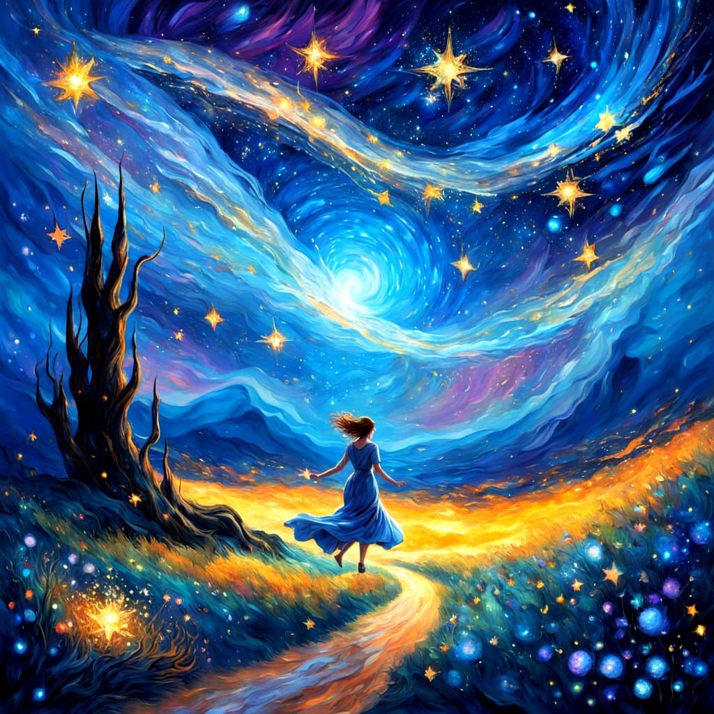 Celestial Huntress in Flight