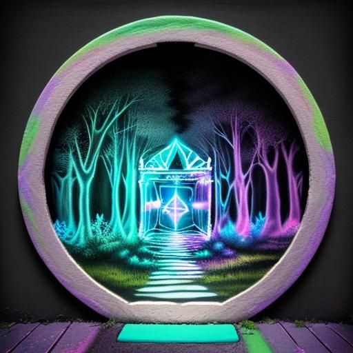Magical Forest Portal: Chalk Art Illusion